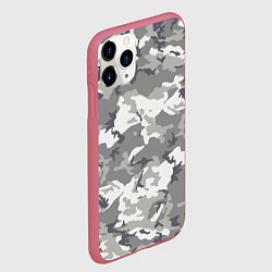 Чехол iPhone 11 Pro матовый Снежный камуфляж, цвет: 3D-малиновый — фото 2