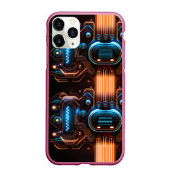 Чехол iPhone 11 Pro матовый Силовой электрический доспех, цвет: 3D-малиновый