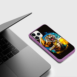 Чехол iPhone 11 Pro матовый Накатигр за пятницу, цвет: 3D-фиолетовый — фото 2