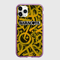 Чехол iPhone 11 Pro матовый Calligraphic Baracota, цвет: 3D-фиолетовый