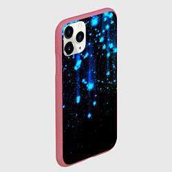 Чехол iPhone 11 Pro матовый Сияющий звездопад, цвет: 3D-малиновый — фото 2