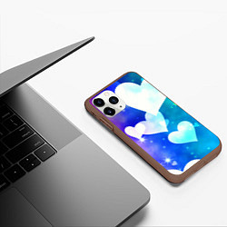 Чехол iPhone 11 Pro матовый Dreamy Hearts Multicolor, цвет: 3D-коричневый — фото 2