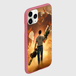 Чехол iPhone 11 Pro матовый Serious Sam, цвет: 3D-малиновый — фото 2