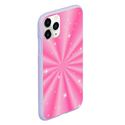 Чехол iPhone 11 Pro матовый Pink holography, цвет: 3D-светло-сиреневый — фото 2