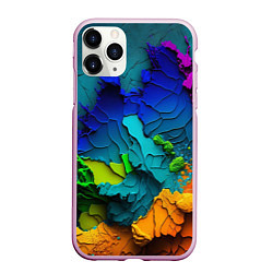 Чехол iPhone 11 Pro матовый Взрыв красок