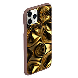 Чехол iPhone 11 Pro матовый Золотой калейдоскоп, цвет: 3D-коричневый — фото 2
