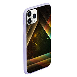 Чехол iPhone 11 Pro матовый Космическая призма, цвет: 3D-светло-сиреневый — фото 2