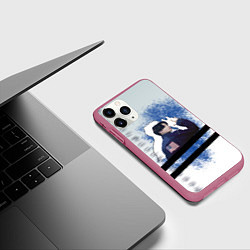 Чехол iPhone 11 Pro матовый Чонгук и его тень, цвет: 3D-малиновый — фото 2