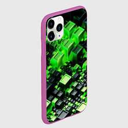 Чехол iPhone 11 Pro матовый Броня крипера из майнкрафт, цвет: 3D-фиолетовый — фото 2