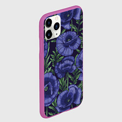 Чехол iPhone 11 Pro матовый Анемоны, цвет: 3D-фиолетовый — фото 2