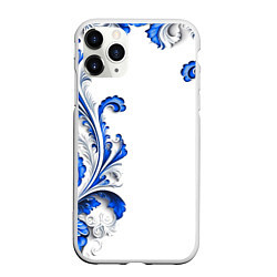 Чехол iPhone 11 Pro матовый Русские узоры, цвет: 3D-белый