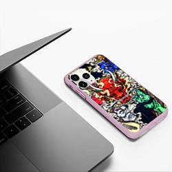 Чехол iPhone 11 Pro матовый Irazumi devil, цвет: 3D-розовый — фото 2