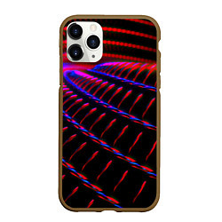 Чехол iPhone 11 Pro матовый Geometry neon texture