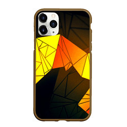 Чехол iPhone 11 Pro матовый Абстрактная геометрия фигур, цвет: 3D-коричневый