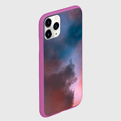 Чехол iPhone 11 Pro матовый Сплетение двух космических сияний, цвет: 3D-фиолетовый — фото 2