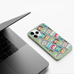 Чехол iPhone 11 Pro матовый Родом из 90х, цвет: 3D-салатовый — фото 2