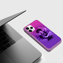 Чехол iPhone 11 Pro матовый Стильная wednesday, цвет: 3D-фиолетовый — фото 2