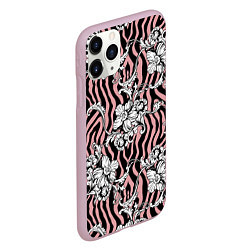 Чехол iPhone 11 Pro матовый Floral pattern - vanguard, цвет: 3D-розовый — фото 2
