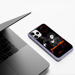 Чехол iPhone 11 Pro матовый Черно-белый рисунок Горшка КиШ, цвет: 3D-светло-сиреневый — фото 2