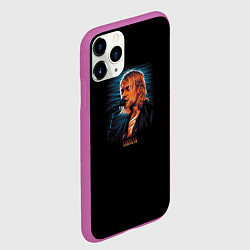 Чехол iPhone 11 Pro матовый Курт кобейн нирвана, цвет: 3D-фиолетовый — фото 2