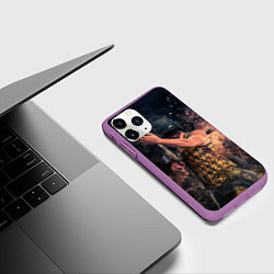 Чехол iPhone 11 Pro матовый PUBG засада, цвет: 3D-фиолетовый — фото 2