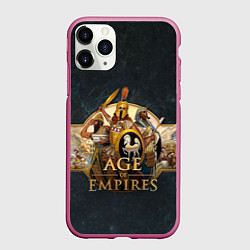 Чехол iPhone 11 Pro матовый Age of Empires Эпоха империй, цвет: 3D-малиновый