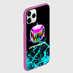 Чехол iPhone 11 Pro матовый 6Ix9ine голубые брызги, цвет: 3D-фиолетовый — фото 2