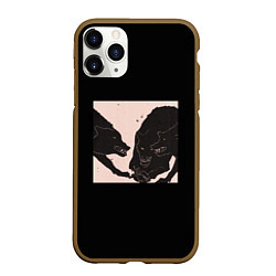 Чехол iPhone 11 Pro матовый Aikko - преданные, цвет: 3D-коричневый