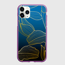 Чехол iPhone 11 Pro матовый Vanguard floral pattern, цвет: 3D-фиолетовый