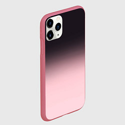 Чехол iPhone 11 Pro матовый Градиент: от черного к розовому, цвет: 3D-малиновый — фото 2
