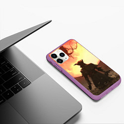 Чехол iPhone 11 Pro матовый Охотник против сущности, цвет: 3D-фиолетовый — фото 2