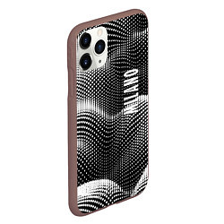 Чехол iPhone 11 Pro матовый Авангардный фрактальный паттерн - Милан, цвет: 3D-коричневый — фото 2