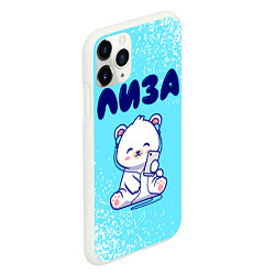 Чехол iPhone 11 Pro матовый Лиза белый мишка, цвет: 3D-белый — фото 2