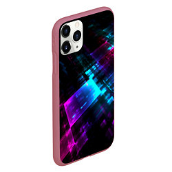 Чехол iPhone 11 Pro матовый Неоновый киберпанк, цвет: 3D-малиновый — фото 2