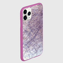 Чехол iPhone 11 Pro матовый Неразбериха в рисунке, цвет: 3D-фиолетовый — фото 2