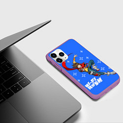 Чехол iPhone 11 Pro матовый Меломан Чай - Hi fi rush, цвет: 3D-фиолетовый — фото 2