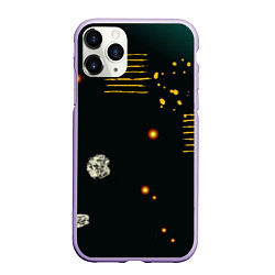 Чехол iPhone 11 Pro матовый Improvisation print, цвет: 3D-светло-сиреневый