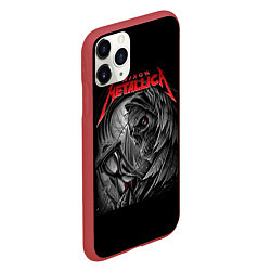 Чехол iPhone 11 Pro матовый Metallica - смерть, цвет: 3D-красный — фото 2