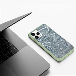 Чехол iPhone 11 Pro матовый Белая молния, цвет: 3D-салатовый — фото 2