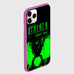 Чехол iPhone 11 Pro матовый Stalker clear sky radiation, цвет: 3D-фиолетовый — фото 2