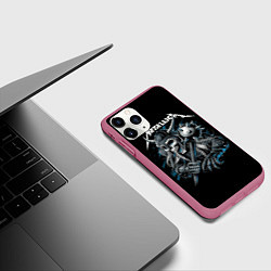Чехол iPhone 11 Pro матовый Metallica - Викинг, цвет: 3D-малиновый — фото 2