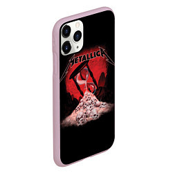 Чехол iPhone 11 Pro матовый Metallica - время, цвет: 3D-розовый — фото 2