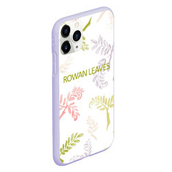 Чехол iPhone 11 Pro матовый Rowan leaves, цвет: 3D-светло-сиреневый — фото 2