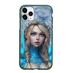 Чехол iPhone 11 Pro матовый Dota 2 Crystal Maiden, цвет: 3D-темно-зеленый