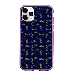 Чехол iPhone 11 Pro матовый Bart pattern Eat my shorts