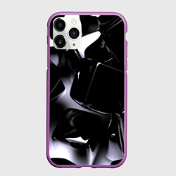Чехол iPhone 11 Pro матовый Хромированные кубы