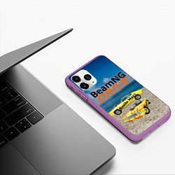 Чехол iPhone 11 Pro матовый BeamNG drive, цвет: 3D-фиолетовый — фото 2