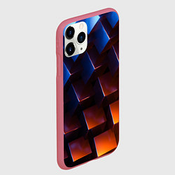 Чехол iPhone 11 Pro матовый Геометрия с градиентом, цвет: 3D-малиновый — фото 2