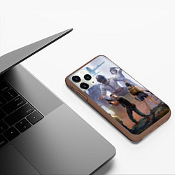 Чехол iPhone 11 Pro матовый PUBG банда, цвет: 3D-коричневый — фото 2