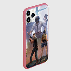 Чехол iPhone 11 Pro матовый PUBG банда, цвет: 3D-малиновый — фото 2